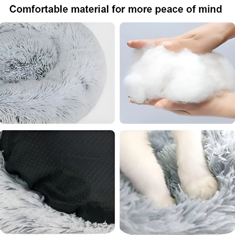 50 cm round heated pet bed in light grey, product detail