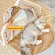 Cat villa scratch tent entrance view