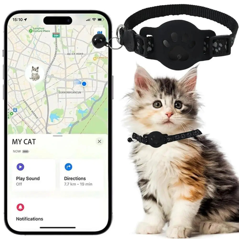Smart tag cat collar pairing with phone