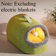 Winter cat house in green colour option