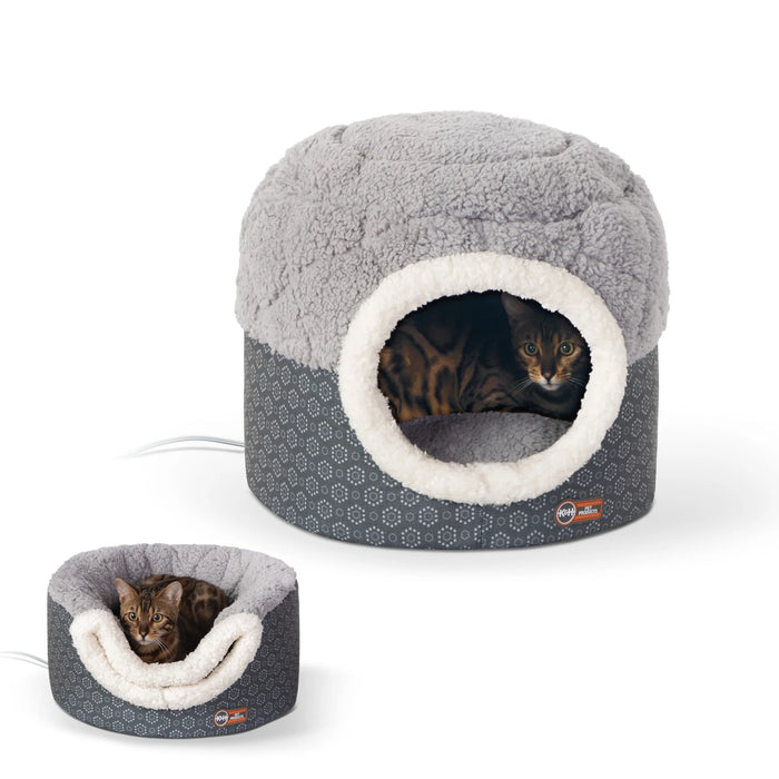 Thermo Nest heated cat bed, compact nest shape with supportive rim