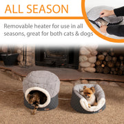 Thermo Nest cat bed showing warm interior sleeping area