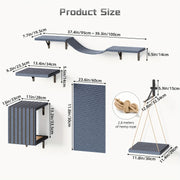 Complete cat wall climber set layout