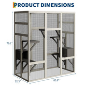 Catio climbing platforms and vertical levels