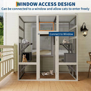 Walk-in catio door and mesh detail