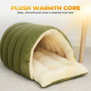 Heated cat house with removable washable cover, design option one