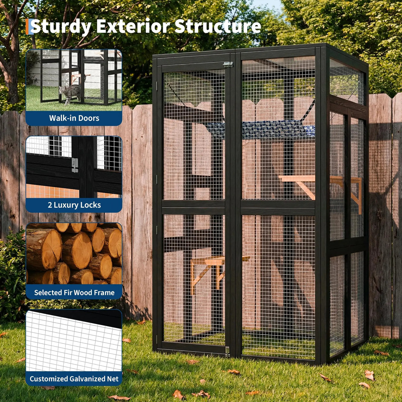 Wheels on mobile wooden window catio