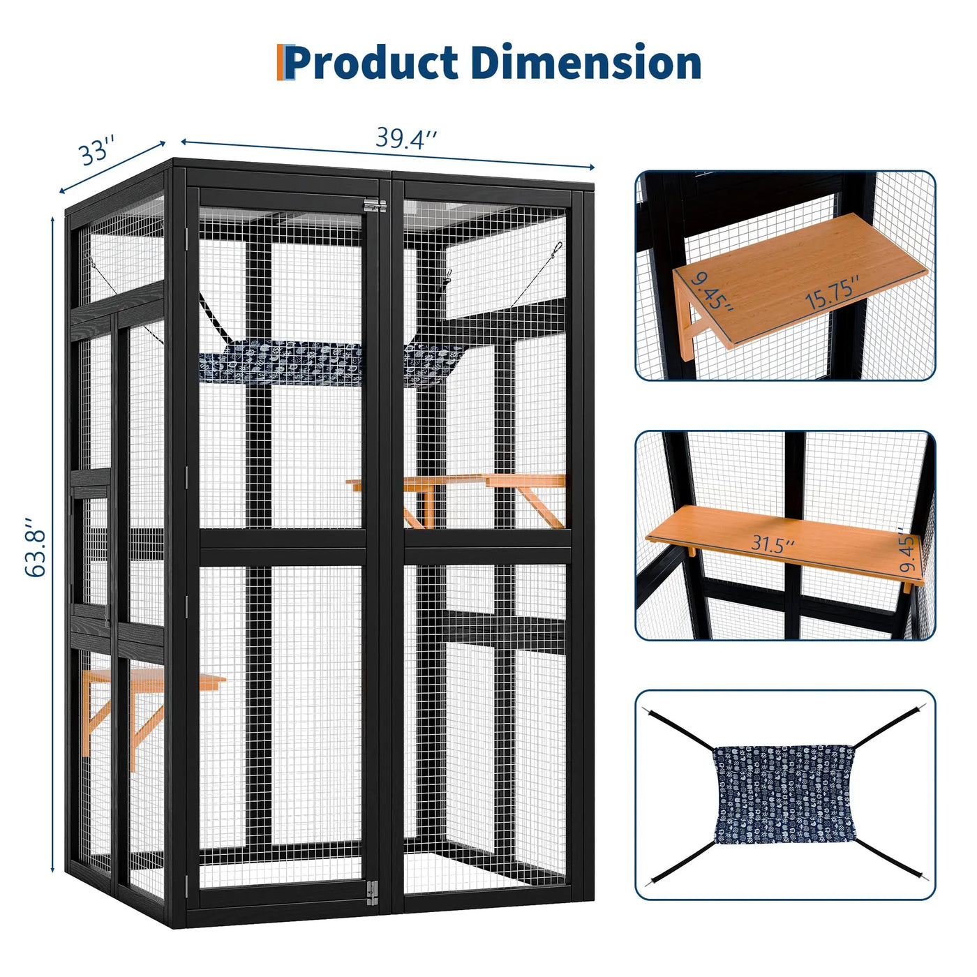 Wooden window catio tower product view